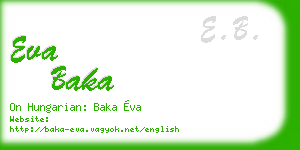 eva baka business card
